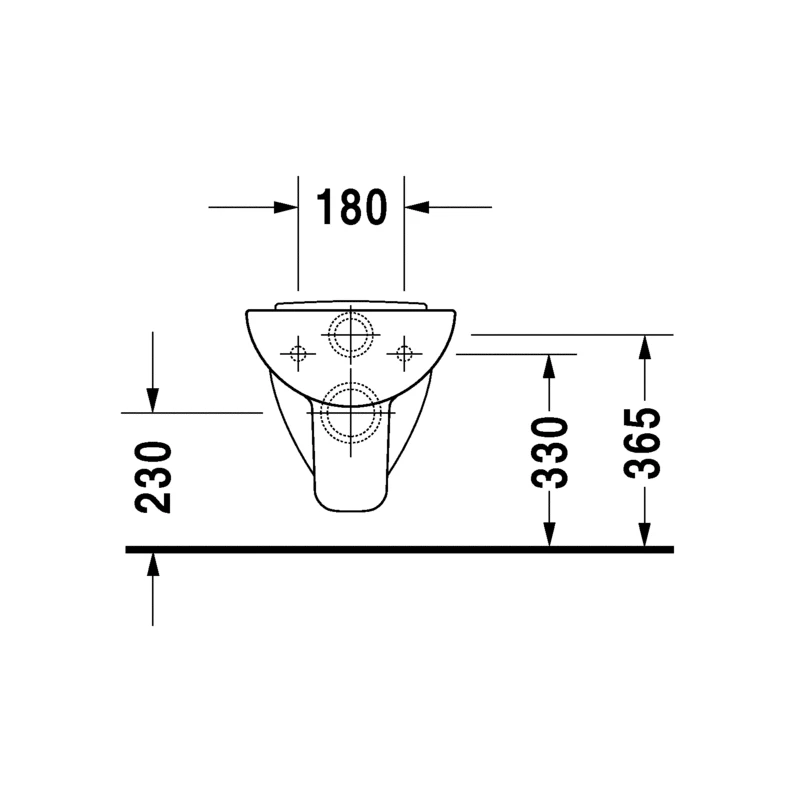 Duravit D-Code fali WC csésze, síköblítésű, fehér