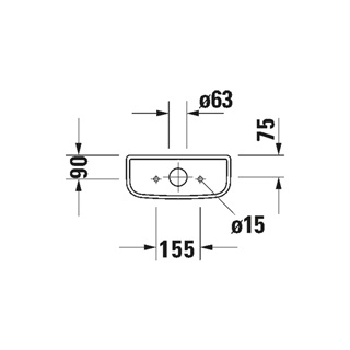 Duravit D-Code monoblokk WC tartály, vízbekötés oldalt, fehér