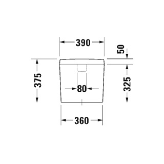 Duravit D-Code monoblokk WC tartály, vízbekötés oldalt, fehér