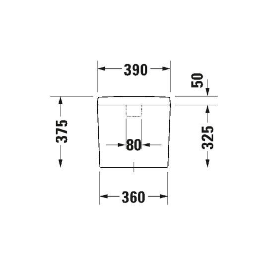 Duravit D-Code monoblokk WC tartály, vízbekötés oldalt, fehér