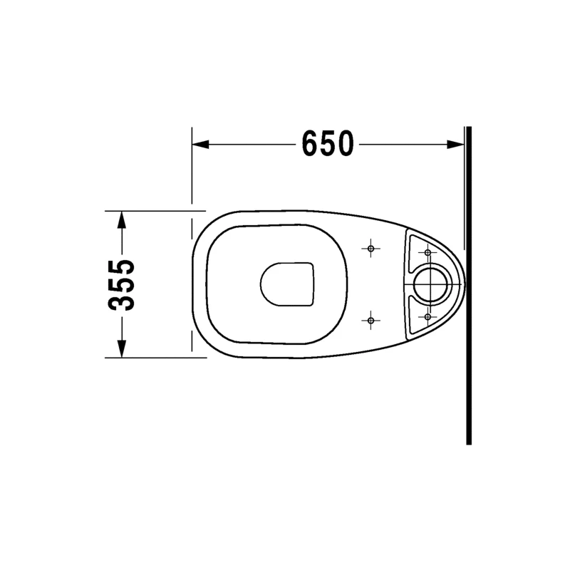 Duravit D-Code monoblokk WC csésze, mélyöblítésű, hátsó kifolyású, fehér