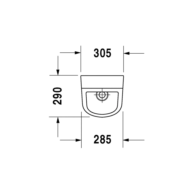 Duravit D-Code vizelde, hátsó bekötésű