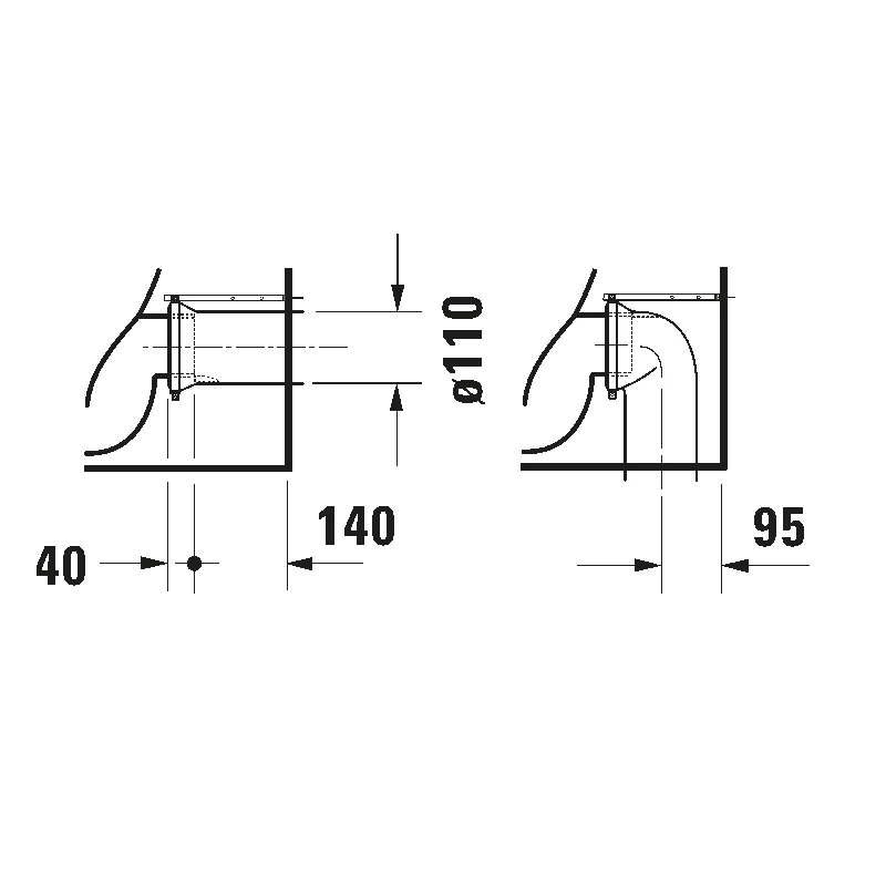 Duravit D-Neo álló wc csésze Rimless