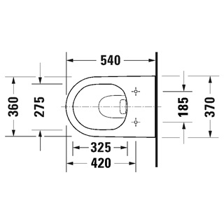 Duravit D-Neo fali-wc, mélyöblítésű, Rimless, 540x370 mm, fehér