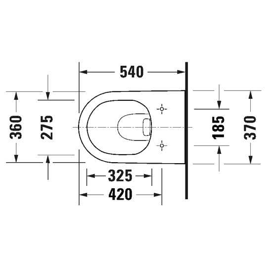 Duravit D-Neo fali-wc, mélyöblítésű, Rimless, 540x370 mm, fehér