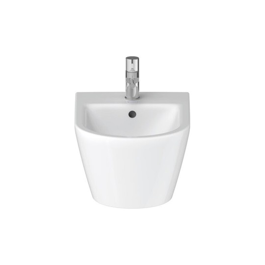 Duravit D-Neo fali bidé túlfolyóval, csaplyukpaddal, Durafix rögzítéssel, 370x540mm