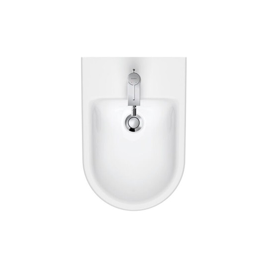 Duravit D-Neo fali bidé túlfolyóval, csaplyukpaddal, Durafix rögzítéssel, 370x540mm