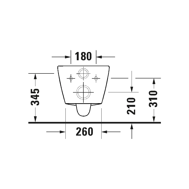 Duravit D-Neo fali kompakt wc, Rimless, mélyöblítésű, 480 mm, látható rögzítéssel