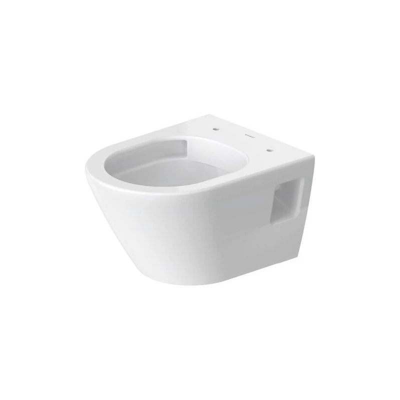 Duravit D-Neo fali kompakt wc, Rimless, mélyöblítésű, 480 mm, látható rögzítéssel