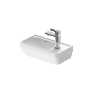 Duravit D-Neo kerámia kézmosó, túlfolyó nélkül, jobb oldalt csaplyukkal, rögzítővel, 400x220x120mm, fehér