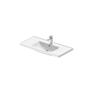 Duravit D-Neo kerámia mosdó, bútorral aláépíthető, 1005x480mm, csaplyukkal, túlfolyóval, 2 oldalt pakoló, fehér