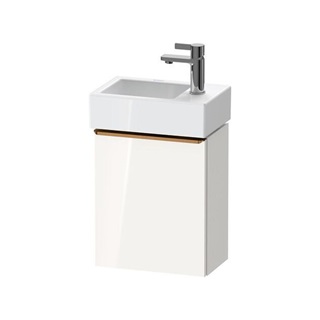 Duravit D-Neo mosdó alá építhető alsószekrény, 364x222mm, króm fogantyú, fényes fehér, jobbos ajtó