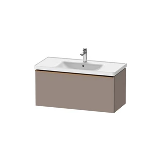 Duravit D-Neo mosdó alá építhető fali alsószekrény, 1 fiók, 984x452 mm, matt bazalt, bronz fogantyú