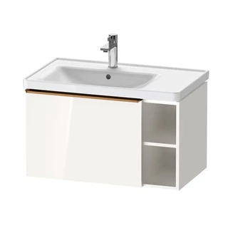 Duravit D-Neo mosdó alá építhető fali alsószekrény, 1 fiók balra 784x452mm, króm fogantyú, fényes fehér