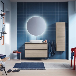 Duravit D-Neo pultra építhető kerámia mosdó 600*400*120mm, túlfolyó és csaplyuk nélkül, fehér