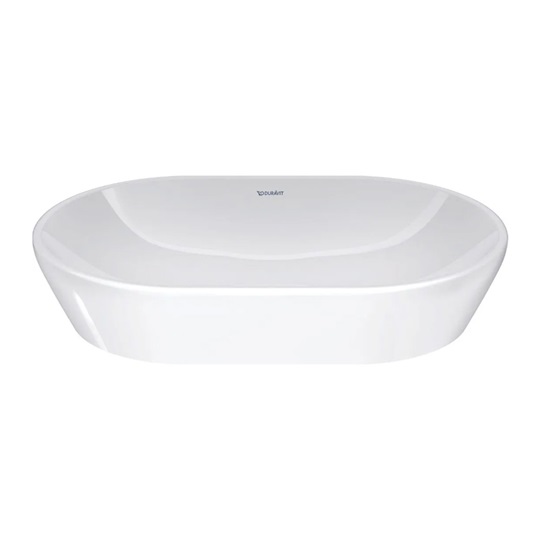 Duravit D-Neo pultra építhető kerámia mosdó 600*400*120mm, túlfolyó és csaplyuk nélkül, fehér