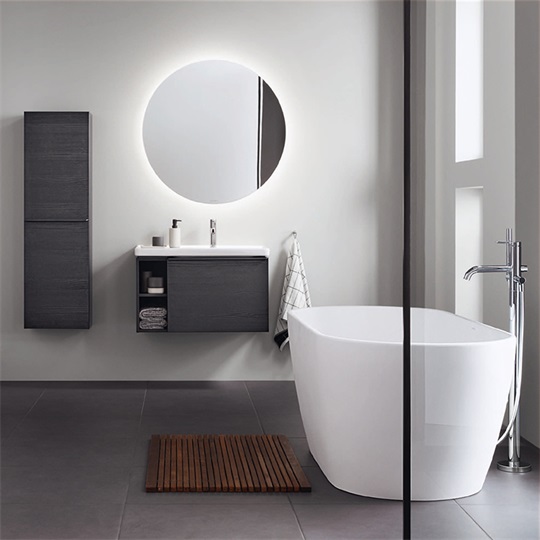 Duravit D-Neo szabadonálló fürdőkád, speciális le-és túlfolyóval, DuraSolid, 1600x750mm, fehér