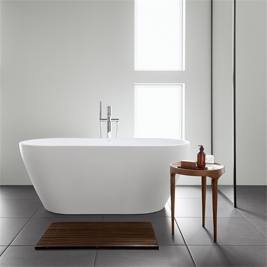 Duravit D-Neo szabadonálló fürdőkád, speciális le-és túlfolyóval, DuraSolid, 1600x750mm, fehér