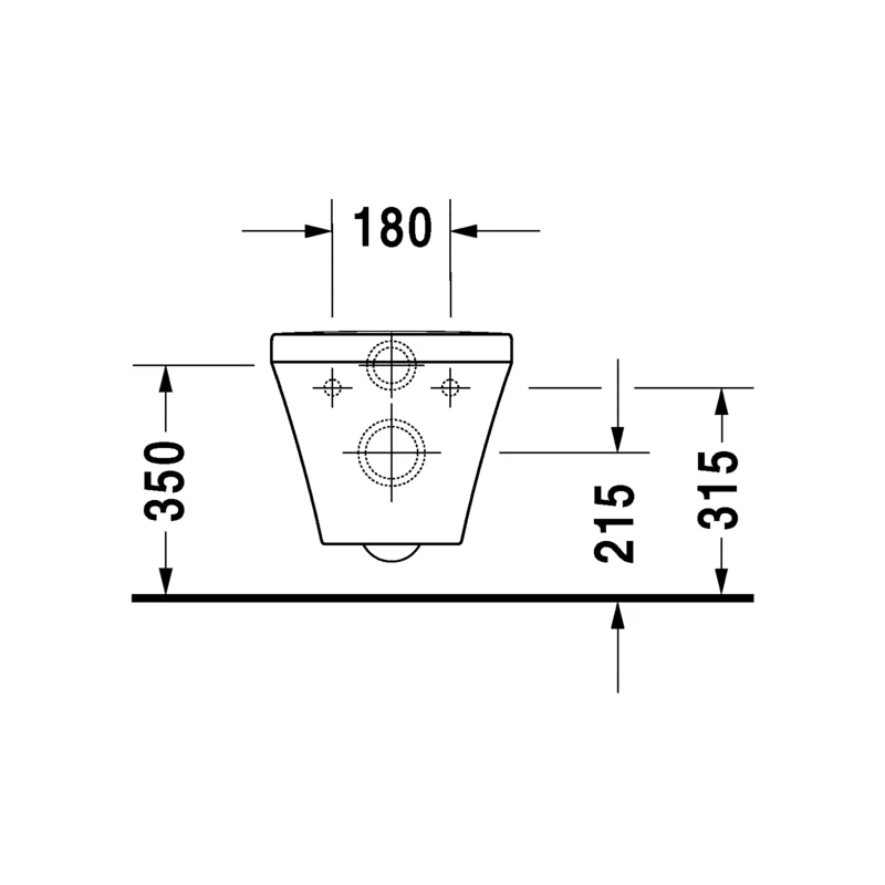 Duravit Durastyle WC csésze fali perem nélküli 540mm, mélyöblítésű