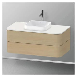 Duravit Happy D.2 Plus alsószekrény 1000x550, 2 fiókos, mediterrán tölgy szín, Happy D ráültethető mosdóhoz
