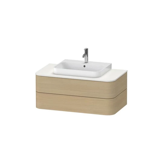 Duravit Happy D.2 Plus alsószekrény 1000x550, 2 fiókos, mediterrán tölgy szín, Happy D ráültethető mosdóhoz