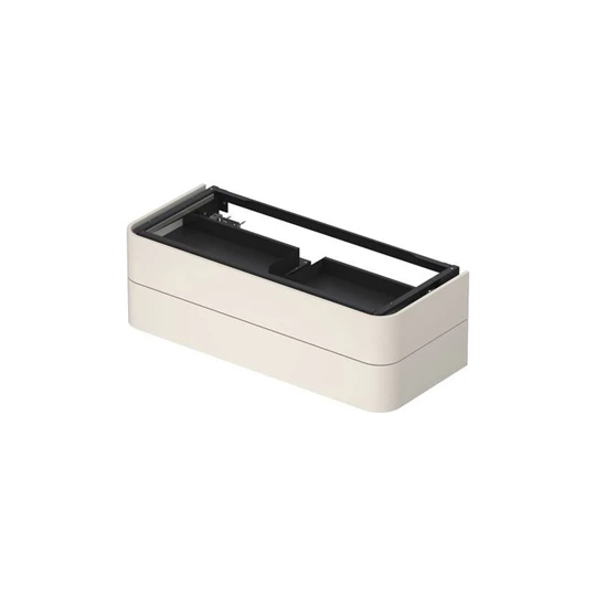 Duravit Happy D.2 Plus alsószekrény 1300x550, 2 fiókos, Happy D.2 Plus ráültethető mosdóhoz, szatén északi fehér