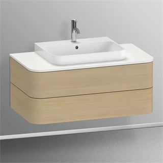 Duravit Happy D.2 Plus alsószekrény mosdópultokhoz 1000*500, kétfiókos(pult és mosdó szükséges), mediterrán tölgy szín