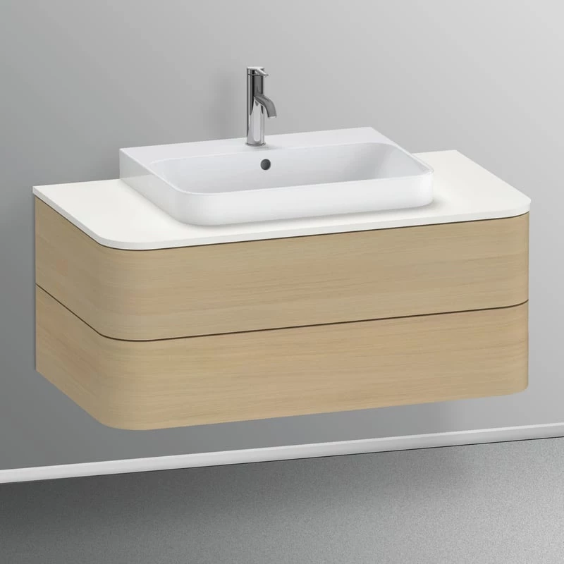 Duravit Happy D.2 Plus alsószekrény mosdópultokhoz 1000*500, kétfiókos(pult és mosdó szükséges), mediterrán tölgy szín