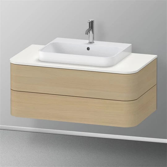 Duravit Happy D.2 Plus alsószekrény mosdópultokhoz 1000*500, kétfiókos(pult és mosdó szükséges), mediterrán tölgy szín