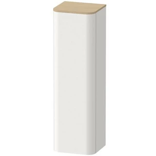 Duravit Happy D.2 Plus fali magasszekrény, zsanér bal oldalon, 400x360x1336 mm, szatén északi fehér, fedlap nélkül