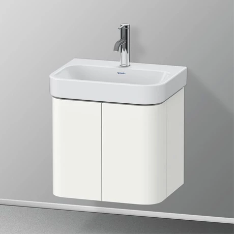 Duravit Happy D.2 Plus mosdó alá építhető alsószekrény, két ajtós, falon függő, fehér szatén matt laquer ( 071050-hez)