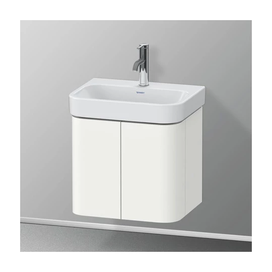 Duravit Happy D.2 Plus mosdó alá építhető alsószekrény, két ajtós, falon függő, fehér szatén matt laquer ( 071050-hez)