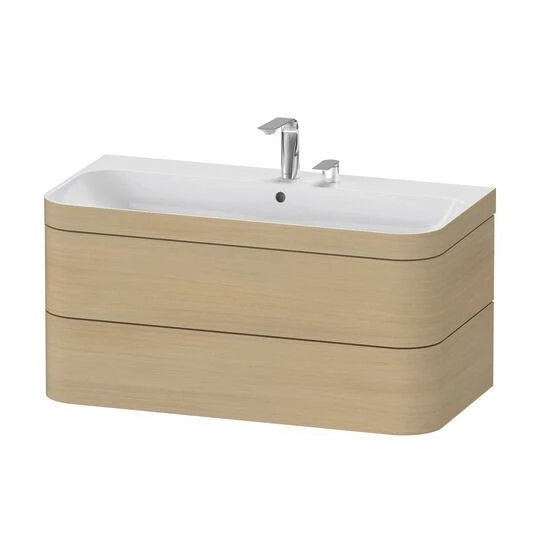 Duravit Happy D.2 Plus mosdó alá építhető két fiókos függő szekrény 975*490mm, c-bonded mosdóval(2 csaplyukas)