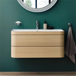 Duravit Happy D.2 Plus mosdó alá építhető két fiókos függő szekrény 975*490mm, c-bonded mosdóval (1 csaplyukas)