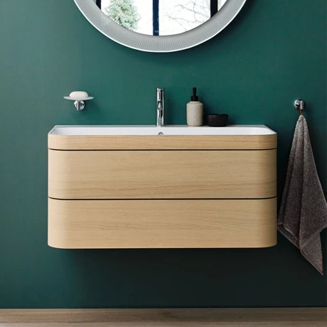 Duravit Happy D.2 Plus mosdó alá építhető két fiókos függő szekrény 975*490mm, c-bonded mosdóval (1 csaplyukas)