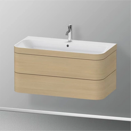 Duravit Happy D.2 Plus mosdó alá építhető két fiókos függő szekrény 975*490mm, c-bonded mosdóval (1 csaplyukas)