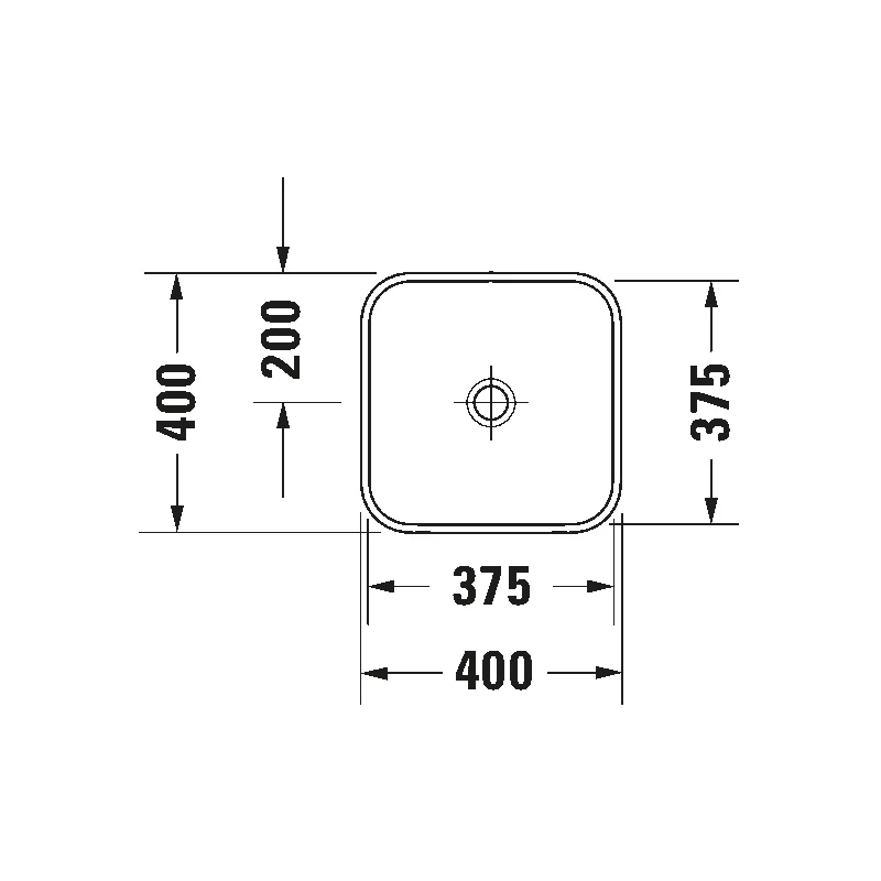 Duravit Happy D.2 Plus ráültethető mosdó 400x400x70mm, csaplyuk/túlfolyó nélk, kerámia fedeles lefolyó szelep, antracit