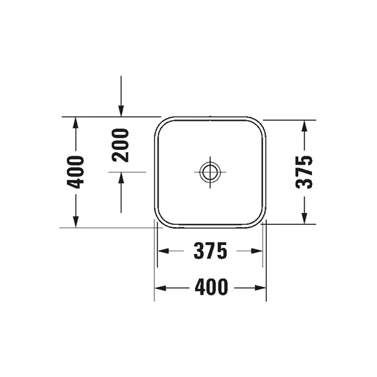 Duravit Happy D.2 Plus ráültethető mosdó 400x400x70mm, csaplyuk/túlfolyó nélk, kerámia fedeles lefolyó szelep, fehér