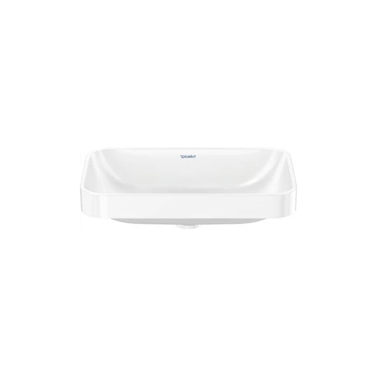 Duravit Happy D.2 Plus ráültethető mosdó 600x400x70/165mm, csaplyuk/túlfolyó nélk, kerámia fedeles lefolyó szelep, fehér