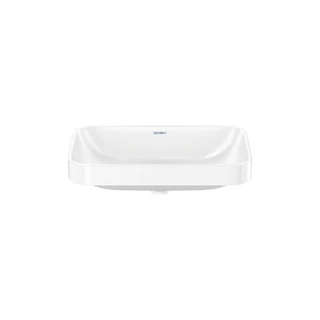 Duravit Happy D.2 Plus ráültethető mosdó 600x400x70/165mm, csaplyuk/túlfolyó nélk, kerámia fedeles lefolyó szelep, fehér