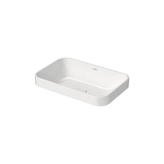 Duravit Happy D.2 Plus ráültethető mosdó 600x400x70/165mm, csaplyuk/túlfolyó nélk, kerámia fedeles lefolyó szelep, fehér