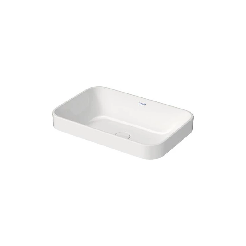 Duravit Happy D.2 Plus ráültethető mosdó 600x400x70/165mm, csaplyuk/túlfolyó nélk, kerámia fedeles lefolyó szelep, fehér