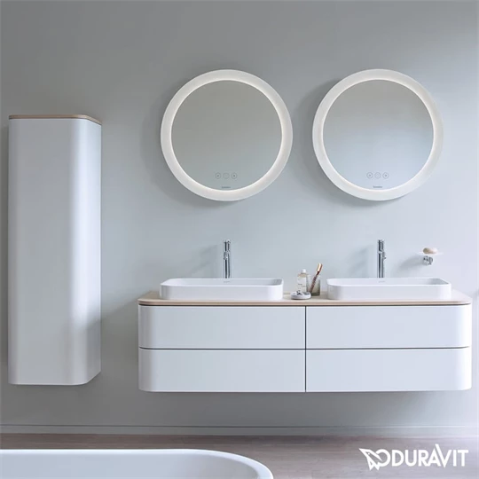 Duravit Happy D.2 Plus tükör LED világítással, ikonos változat, 70cm, kerek