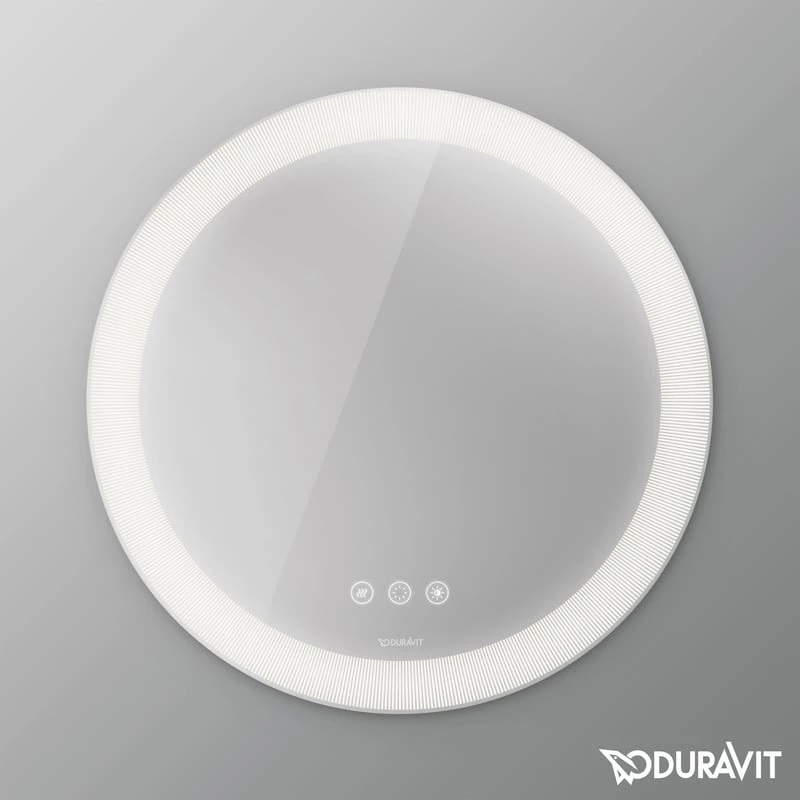 Duravit Happy D.2 Plus tükör LED világítással, ikonos változat, 70cm, kerek