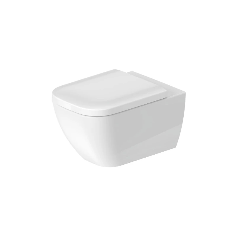 Duravit Happy D.2 fali WC csésze, mélyöblítésű, Rimless - öblítőperem nélküli, 365x540 mm, Wondergliss bevonattal