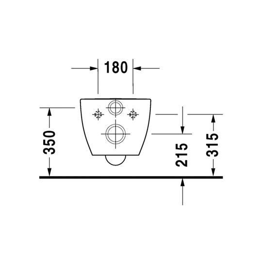 Duravit Happy D.2 fali WC csésze, mélyöblítésű, Rimless - öblítőperem nélküli, 365x540 mm, Wondergliss bevonattal