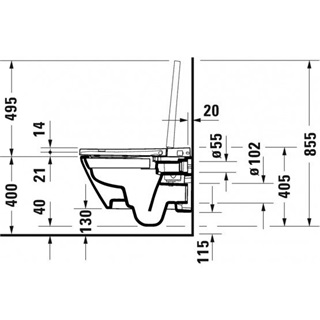 Duravit SensoWash® D-Neo Compact zuhany-WC komplett rendszer falra szereléshez, WC-ülőkével