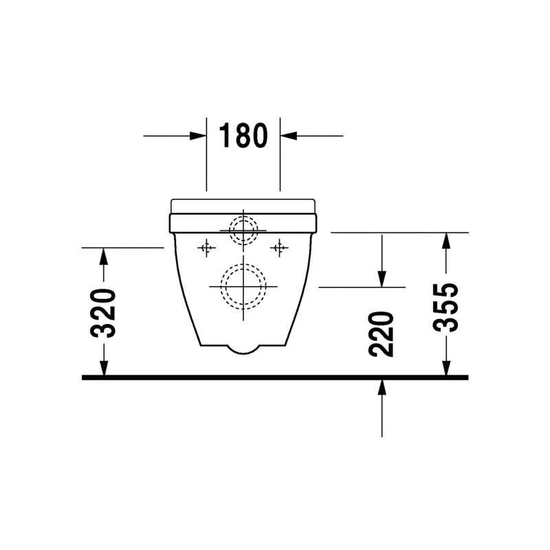 Duravit Starck3  fali WC csésze szett