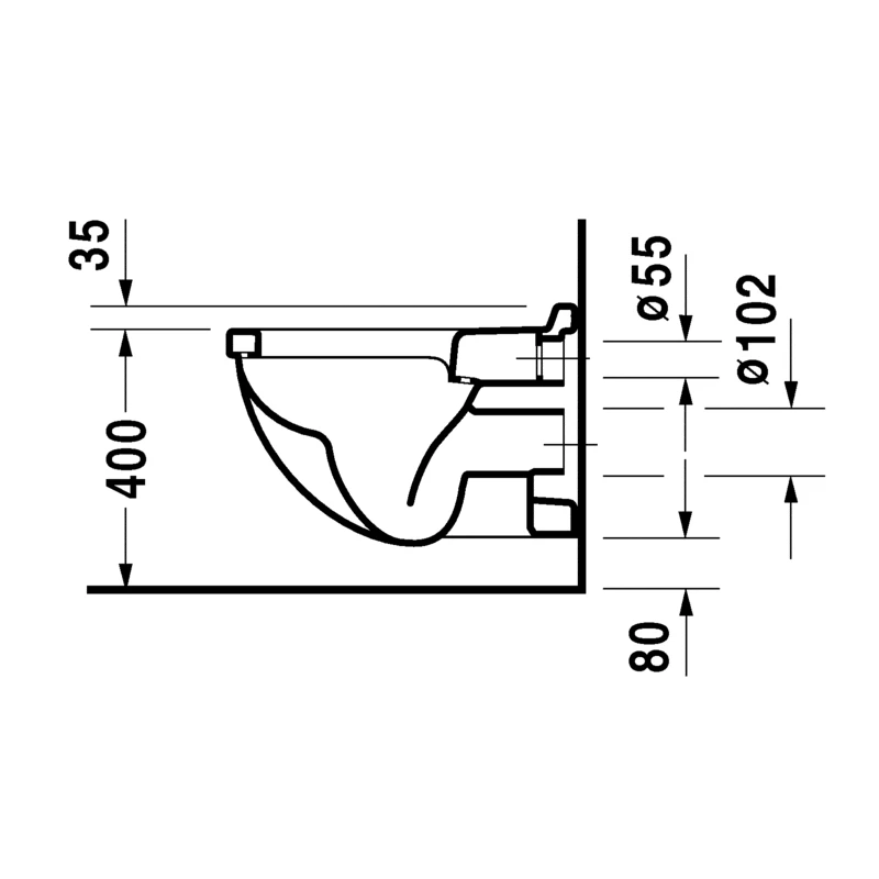 Duravit Starck3  fali WC csésze szett