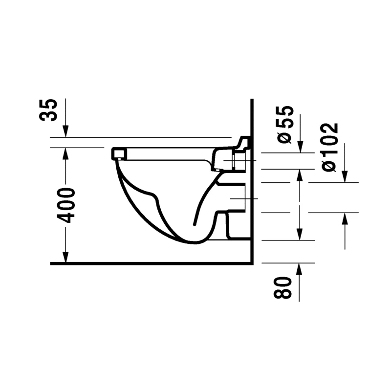 Duravit Starck3 WC csésze fali Compact 360*485 